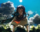 雰囲気のある一枚絵を描きます キャラクターが「そこに居る」ような絵を作成します。 イメージ1