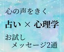 占い×心理学 で「恋愛の悩み」の出口をみつけます お試し！メッセージ2通☘️統合的占い✨心理アプローチ✨ イメージ1