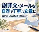 謝罪文・ビジネスメールを自然な文章にします 硬さや違和感のない自然な日本語に直します イメージ1