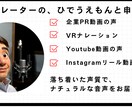 幅広い音域、落ち着いた声質で魅力をお届けします 【自宅収録で迅速納品】【朗読からキャラクターボイスまで可能】 イメージ1