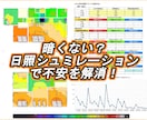 後悔なし!計画建物の日当たりシュミレーションします 周辺建物を立体化し心地良い日当り照度を検証改善アドバイス イメージ1