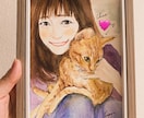 ペットは家族。人とペットの似顔絵描きます 水彩画で人とペットの似顔絵を可愛く描きます。 イメージ5