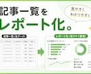 WEB記事レポート化します マスコミ記事（WEB記事）のレポーティング イメージ1
