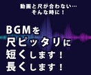 お手持ちのBGMを尺ピッタリ短くします、長くします どうしてもこのBGMを使いたいのに尺が合わない…という方に！ イメージ1