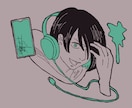 限定色数でおしゃれなイラスト描きます SNS等に！雰囲気、世界観のある人物イラスト イメージ10