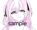 2色でシンプルな可愛いイラストを描きます サンプルのような2色でスッキリとした可愛いイラストを描きます イメージ2