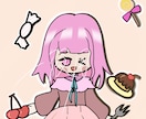 完成品！ゆる可愛スイーツ女の子描きます 【1点限定】SNSアイコン用！即納品・即購入OKです イメージ1