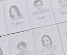 結婚式の似顔絵席札をお作りします お写真をもとに一人ひとり丁寧にお描きします イメージ7