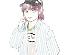 印象UP!おしゃれ系人物イラスト描きます ペン画＋水彩風 似顔絵OK インスタブログ動画に使える イメージ4