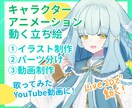 歌ってみたに！Live2Dでキャラアニメ作ります ループアニメーションをイラストからLive2Dまで一回で！ イメージ2
