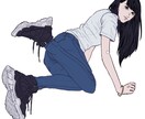 お洒落な人物全身イラストを描きます SNS等で使えるファッショナブルな全身イラストを描きます イメージ8