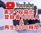 登録者1000人＆再生4000時間まで宣伝します 短い動画ＯＫ！YouTubeチャンネル収益化 マーケティング イメージ1