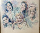 手描きで優しいタッチでリアルな似顔絵描きます 写真をお送り頂いて色鉛筆と水彩を使ってイラストを作成致します イメージ1