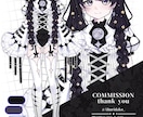 キャラクターデザイン/立ち絵の制作をいたします 配信やTRPG等で使う立ち絵の制作を行います！ イメージ1