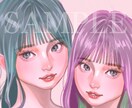 キラッとした質感や透明感のある人物の絵を描きます SNSアイコンや配信用のイラスト等にも！ イメージ4