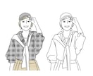 シンプルでオシャレな線画イラスト描きます 線画と着色の2パターン納品で活用度無限大！ イメージ9
