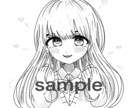 モノクロorカラーでSMS等のアイコンを制作します かっこいい〜かわいい女の子を描きます！ イメージ4