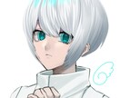 背景なしのバストアップ構図のイラストを作成します 手を含む構図でキャラクターを描きます。 イメージ2