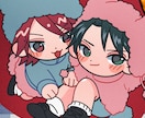 SNS用アイコン作成します Cuteで鮮やかなキャラクターアイコン作成します イメージ1