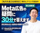 認定資格者がMeta広告の相談に30分のります 初心者歓迎｜ビデオ30分＋3日間チャットで追加質問OK イメージ1