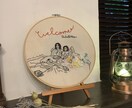 オーダーメイドで刺繍のウェルカムボード作成します お二人らしい、オリジナルなデザインを一緒に考えましょう イメージ1