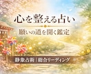 静象占術｜心を整え願いの道を開くリーディングします 心を整え、願いの道を開く静かな占い イメージ1