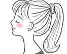 商用利用◎おしゃれな横顔描きます シンプルでガーリー！あなたのSNSをお洒落に可愛く！ イメージ1