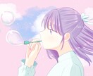 SNS映えかわいい萌えアイコン描きます 可愛い、ふわふわ、ポップな美少女SNSアイコン イメージ3