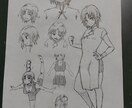 イラストオーダーメイド承ります 2次元、3次元のキャラクターのイラストや設定画をお求めの方へ イメージ2
