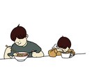 写真をいただき、作例のようなイラストを描きます ご家族やおもいがけないひとときの思い出をイラストに。 イメージ6