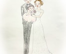ふんわり似顔絵♡手描きのウェルカムボード描きます 【原画を納品！】世界でたった1枚の可愛い似顔絵 イメージ4