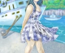 カラーの一枚絵作成します キャラクター＋背景のデジタルイラスト イメージ1