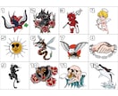 選べる！タトゥーイラストでアイコンを作成します 全70種類！短期納品！お好みのイラストをアイコンに！ イメージ3