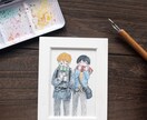 似顔絵OK！アイコンを透明水彩にてお描きします SNSに顔写真は。。という方、可愛いイラストにしたい方に。 イメージ8
