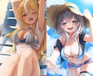 やわらか笑顔が目を引く好印象イラスト描きます ＜価格改定＞格安でキラキラかわいい女の子をお届けします！ イメージ2