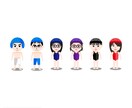 アイコンに！ロゴに！使えるキャラクターご用意します 鮮明な主線のマスコットキャラクターを活用したいあなたへ！ イメージ6