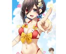 イラストを描きます キャラクターの肉体感に力を入れてます！可愛い寄りの絵柄です イメージ1