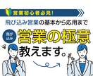 飛びこみ営業の極意教えます どのように展開したら良いのかを考え、アドバイスしますします。 イメージ1