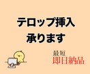 テロップ入れ承ります 即日納品可能！私との連携してみませんか？ イメージ1