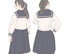 女の子のバストアップのイラスト描きます 可愛い女の子なら任せてください イメージ1