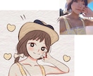 写真を元にかわいい似顔絵イラスト描きますます ☆アイコンや名刺、ブログなどに！ イメージ1