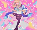 ポップな色合いでかわいい女の子のイラストを描きます 商用利用料込み、お急ぎの対応もご相談ください！ イメージ9