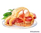 魅力的な食べ物イラスト描きます 【視覚で感じる美味しいを届けます！】 イメージ1