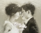 写真からリアル鉛筆画風の似顔絵を作ります 冠婚葬祭やウェルカムボード、記念日やプロフ画像等に是非♪ イメージ1