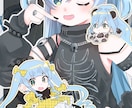 ラフ修正無制限！イラスト・ヘッダーなど作成します キラキラポップなイラストを描きます！お気軽にご相談ください！ イメージ1