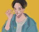 おしゃれなアイコン、イラスト描きます SNSで映える印象的なアイコン、一枚絵、似顔絵お作りします イメージ1