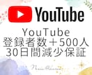YouTubeチャンネル登録者500人増やします 驚愕！業界最安値で500人増加★1000人以上も格安提供！ イメージ1
