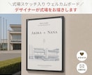 結婚式ウェルカムボード✿ 式場のスケッチを描きます 式場を【スケッチ】にして世界に一枚の記念に✎【お任せOK】 イメージ1