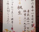 手書きであたたかみのある命名書を作成いたします 色んな柄の用紙があります！イメージをお申し付けください。 イメージ1