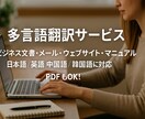 多言語翻訳のお手伝いします 多言語翻訳のPDFに対応しています。 イメージ1